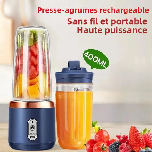 Portable USB Blender 400ml Electric Travel Juicer Cup for Smoothies Shakes and Fresh Juice