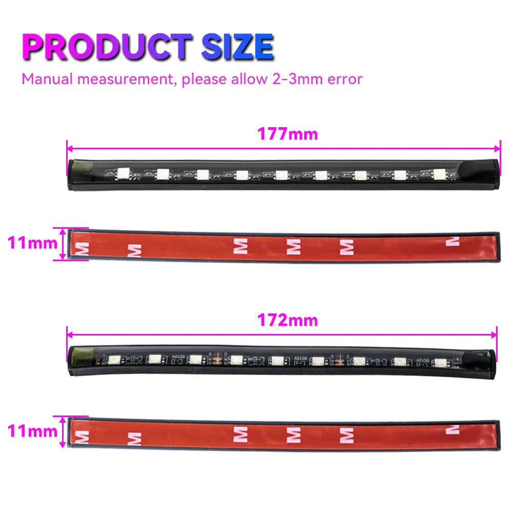 RGB Car Interior LED Ambient Lights with USB App and Remote Control for Foot Well Atmosphere