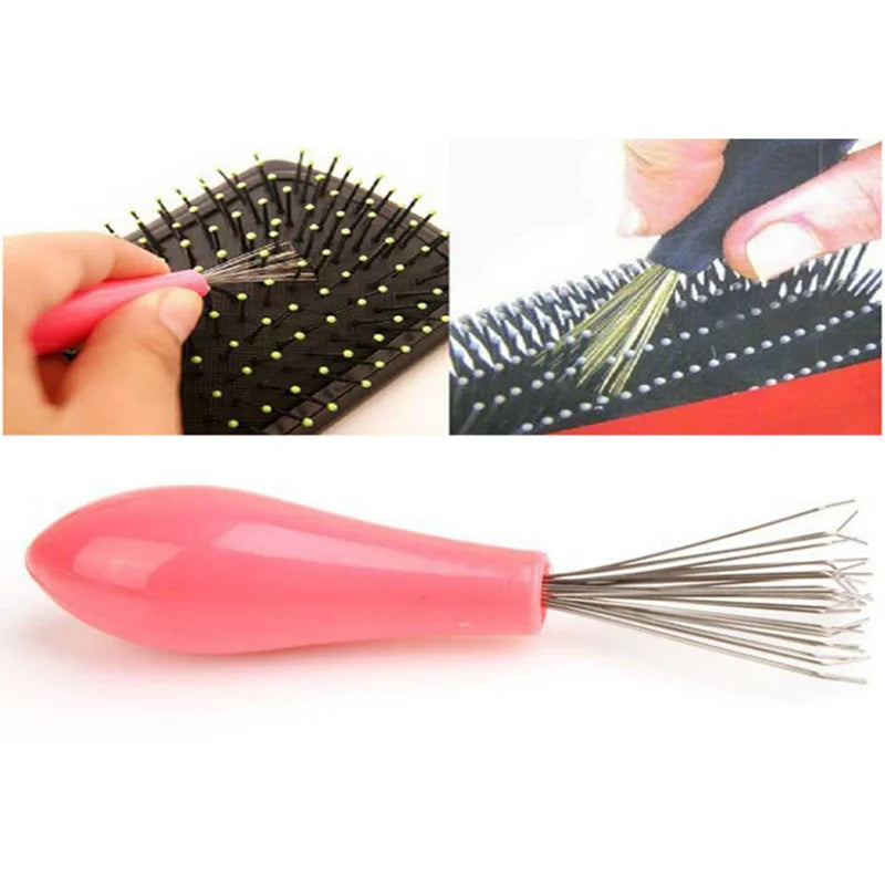 Hair Brush Cleaner Tool with Plastic Handle for Removing Embedded Hair and Lint from Combs