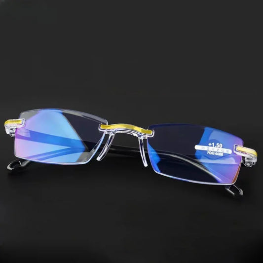 Blue Light Blocking Reading Glasses for Men and Women Retro Square Frame HD Lens Ultralight