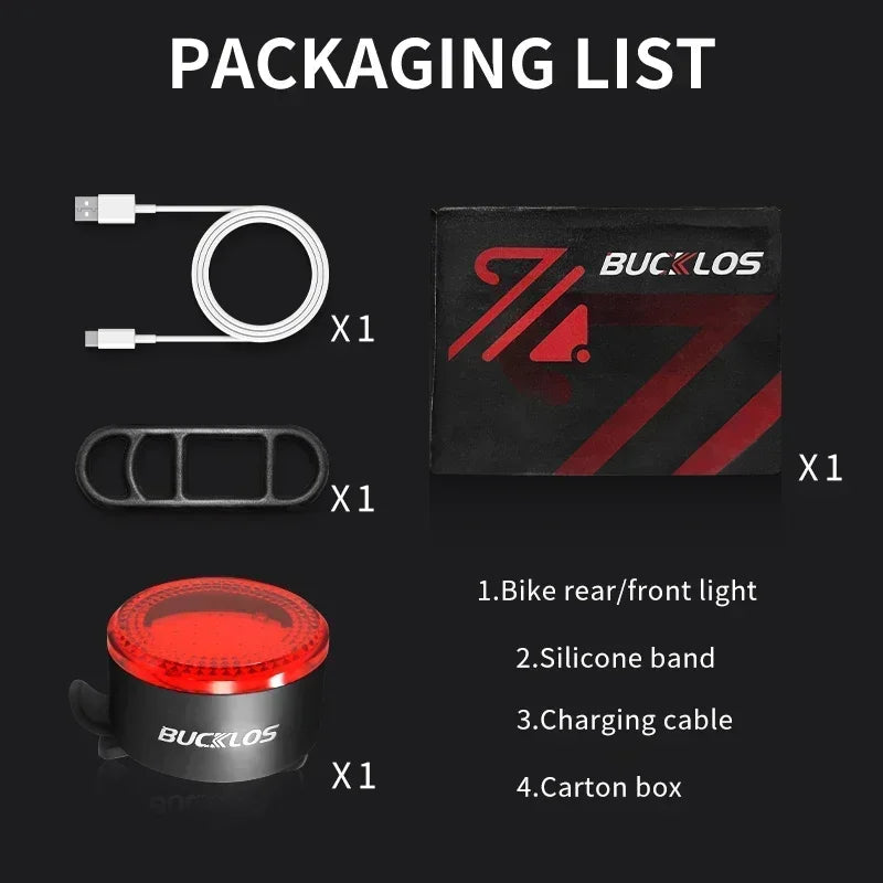 Rechargeable Bike Light Set COB LED Front and Rear Bicycle Lights for Mountain and Road Cycling