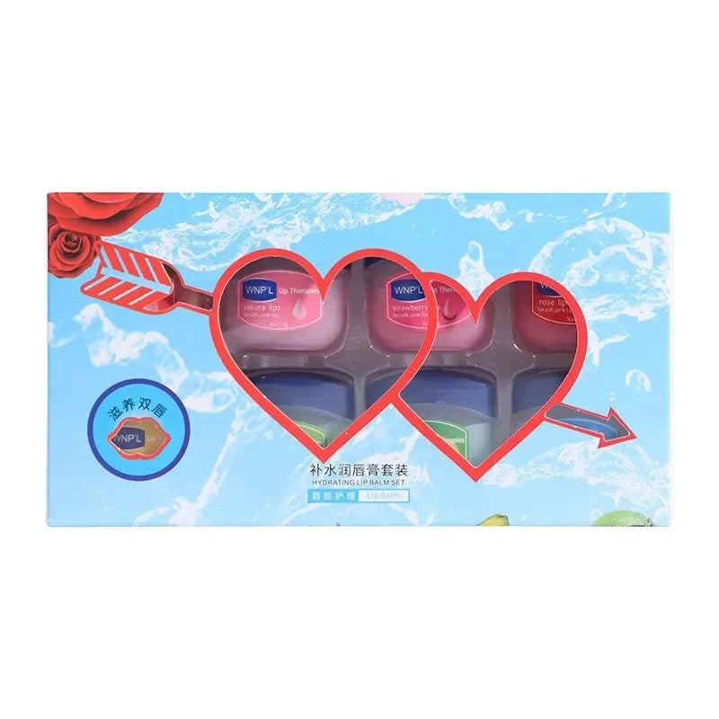 Moisturizing Lip Balm Set with Natural Plant Ingredients for Dry Cracked Lips and Daily Care