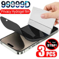 3 Pack Privacy Screen Protector for iPhone 15 14 13 12 11 Pro Max Anti Spy Hydrogel Film