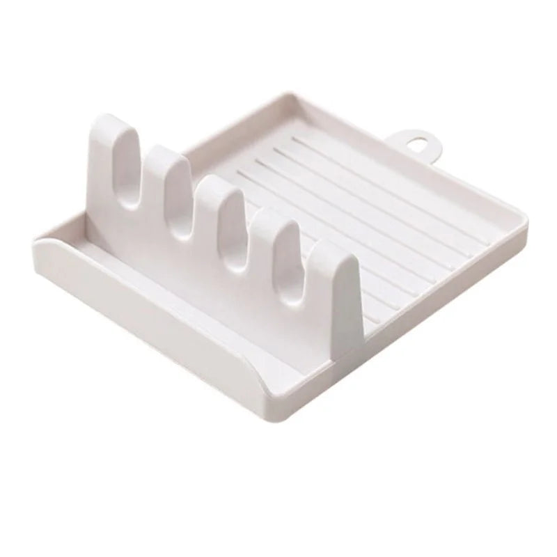 Kitchen Utensil Holder Spoon Rest and Spatula Rack Organizer Non Slip Food Grade Plastic