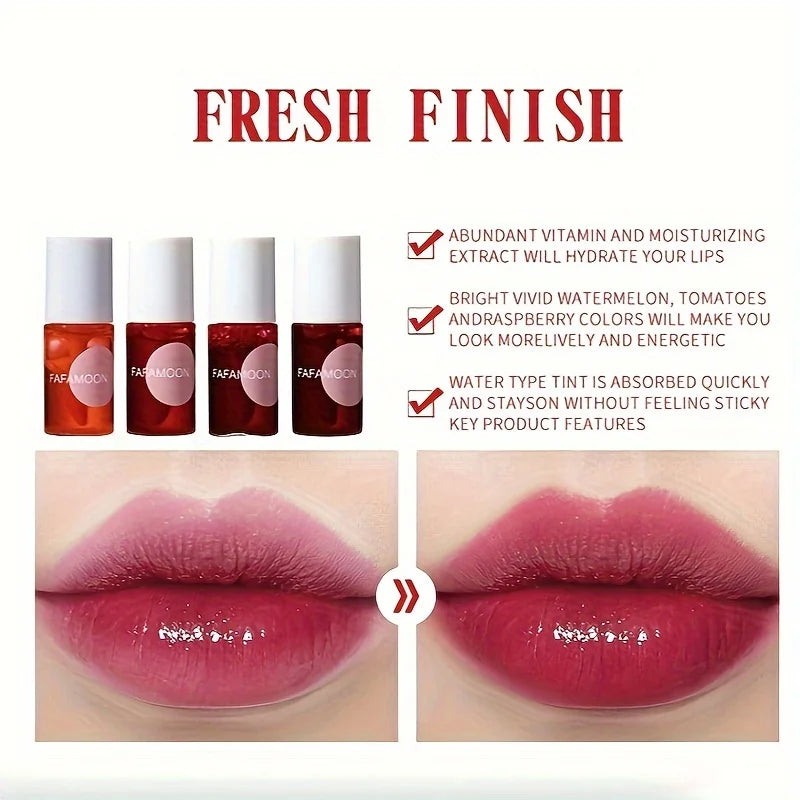 Fruity Lip Tint Waterproof Liquid Lipstick Set with High Pigment Long Lasting Non Stick Formula