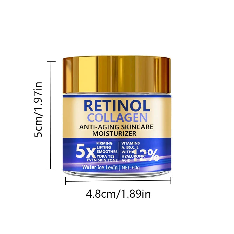 Retinol and Collagen Anti Aging Face Cream with Hyaluronic Acid for Firming and Moisturizing