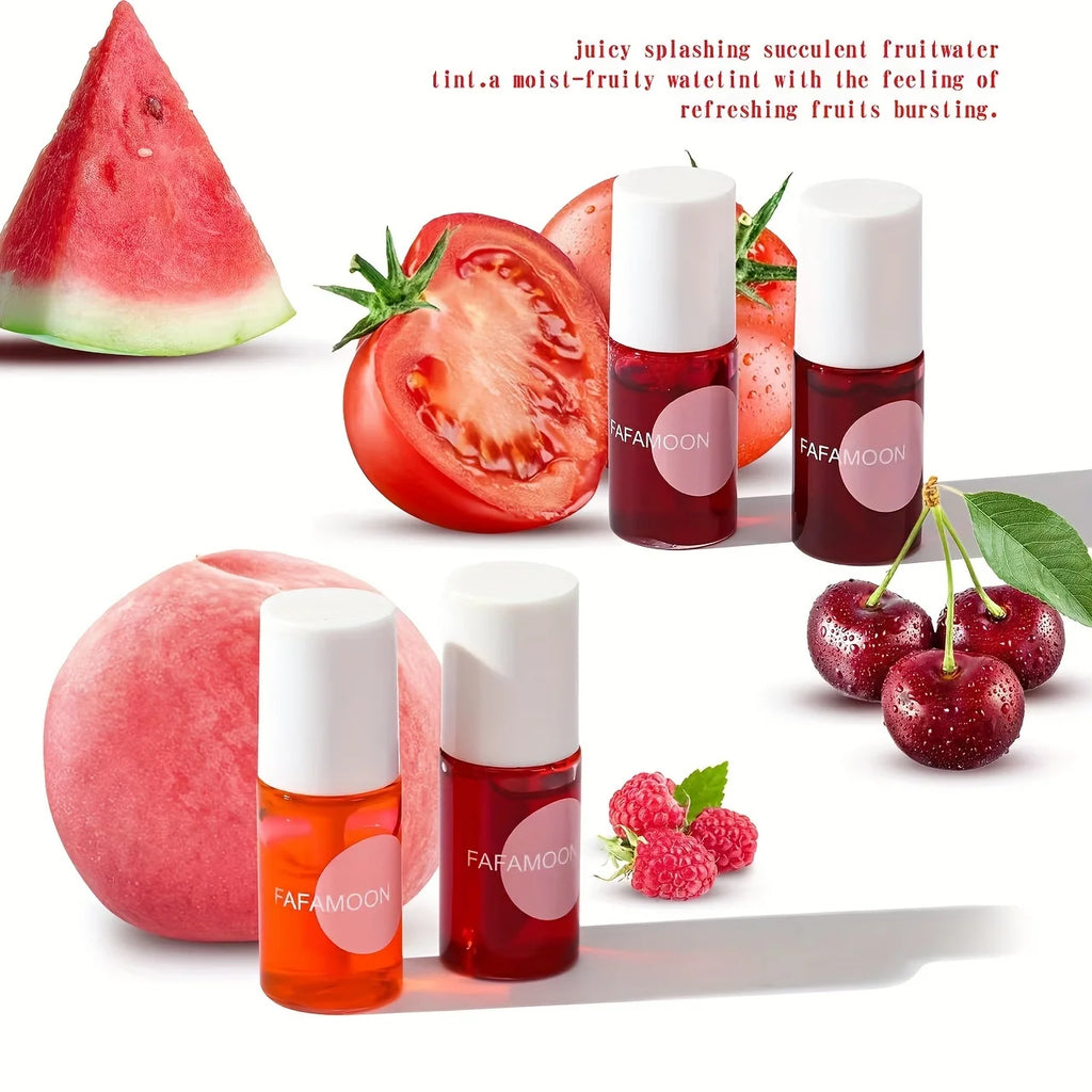Fruity Lip Tint Waterproof Liquid Lipstick Set with High Pigment Long Lasting Non Stick Formula