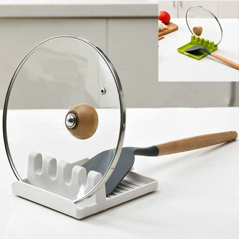 Kitchen Utensil Holder Spoon Rest and Spatula Rack Organizer Non Slip Food Grade Plastic