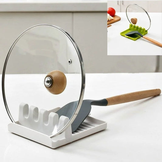 Kitchen Utensil Holder Spoon Rest and Spatula Rack Organizer Non Slip Food Grade Plastic