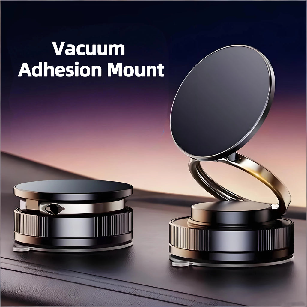 Magnetic Car Phone Mount 360 Degree Rotatable Suction Cup Dashboard Holder for All Smartphones
