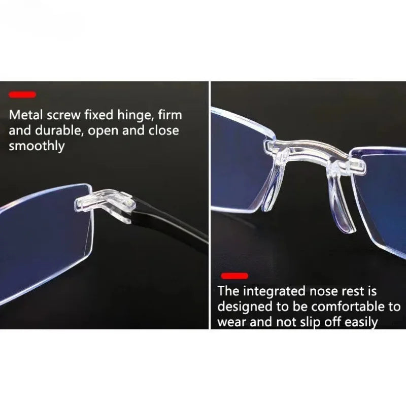 Blue Light Blocking Reading Glasses for Men and Women Retro Square Frame HD Lens Ultralight