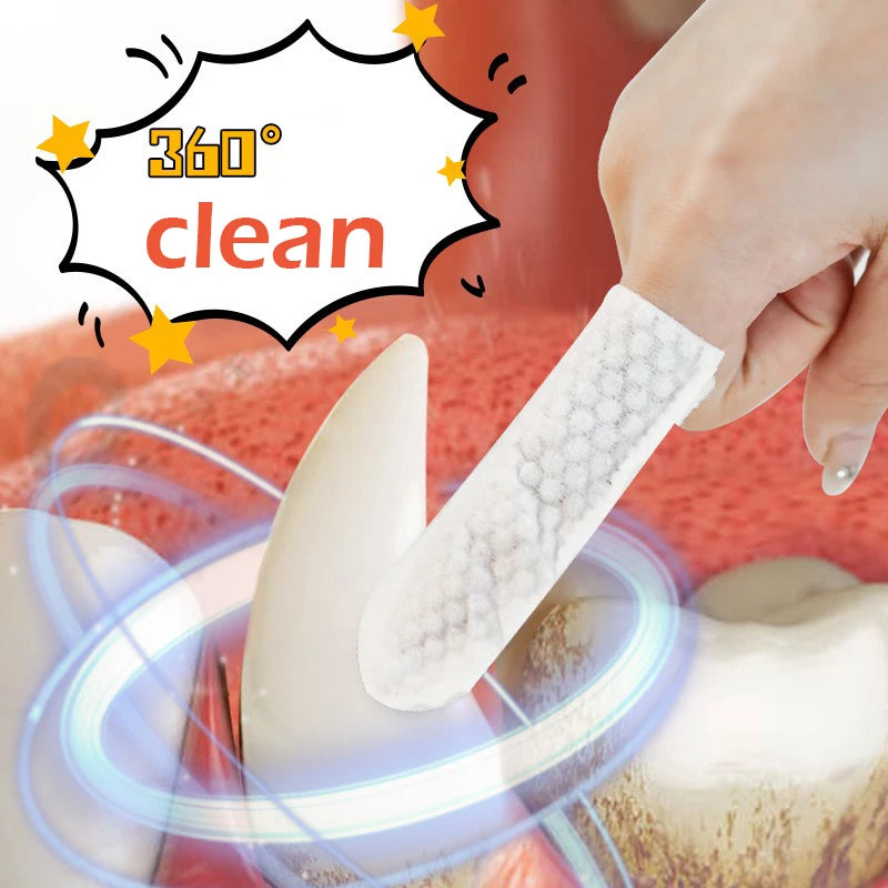 Disposable Pet Finger Toothbrush for Dogs and Cats Dental Cleaning Oral Hygiene Wipes