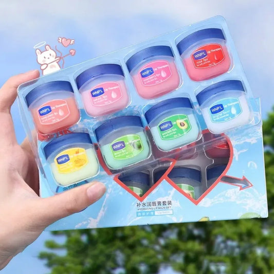 Moisturizing Lip Balm Set with Natural Plant Ingredients for Dry Cracked Lips and Daily Care