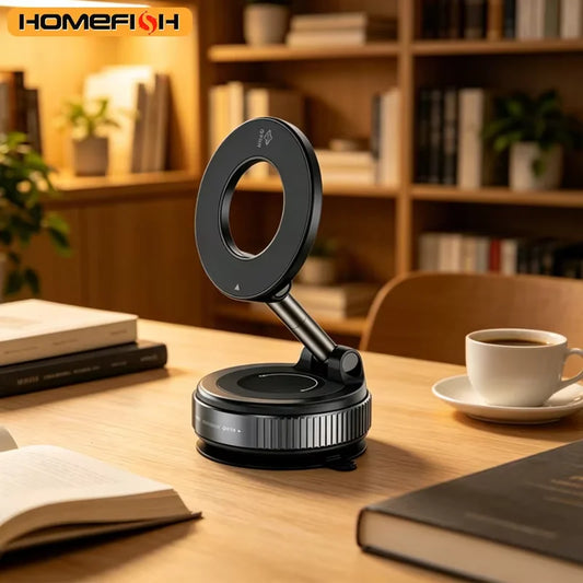 360 Degree Magnetic Phone Holder with Three Axis Rotation for Car Desk and Wall Mount