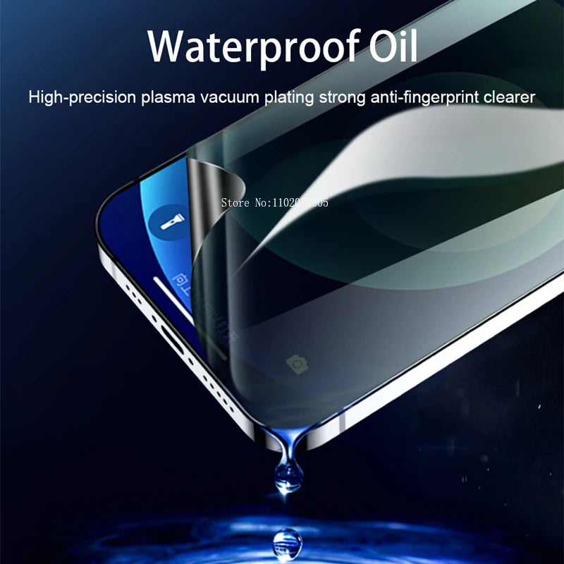 3 Pack Privacy Screen Protector for iPhone 15 14 13 12 11 Pro Max Anti Spy Hydrogel Film