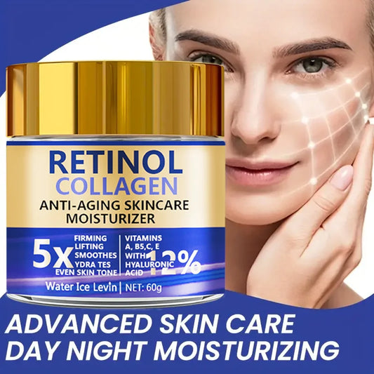 Retinol and Collagen Anti Aging Face Cream with Hyaluronic Acid for Firming and Moisturizing