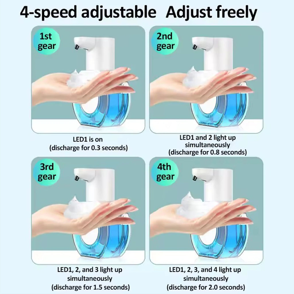 Automatic Soap Dispenser Wall Mounted 500ml Touchless Foam Dispenser with USB Charging for Bathroom