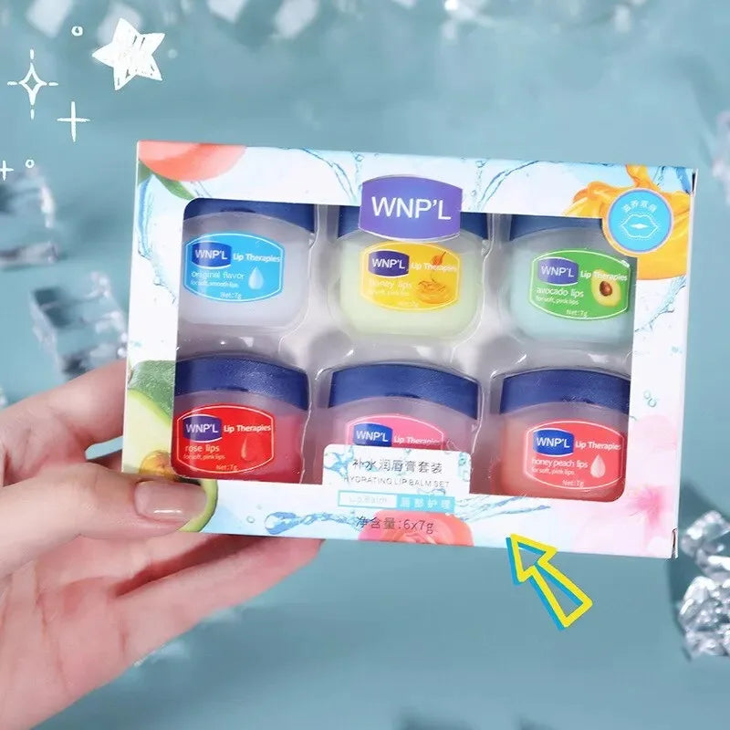 Moisturizing Lip Balm Set with Natural Plant Ingredients for Dry Cracked Lips and Daily Care