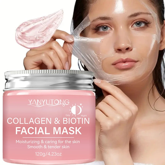 Collagen Peel Off Face Mask with Biotin and Kojic Acid for Deep Hydration and Skin Brightening