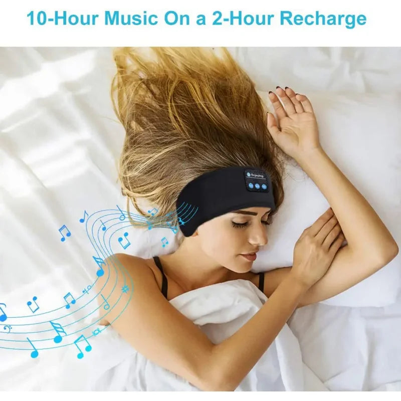 Bluetooth Sleep Mask Headphones Wireless Soft Headband Eye Mask for Side Sleepers and Travel
