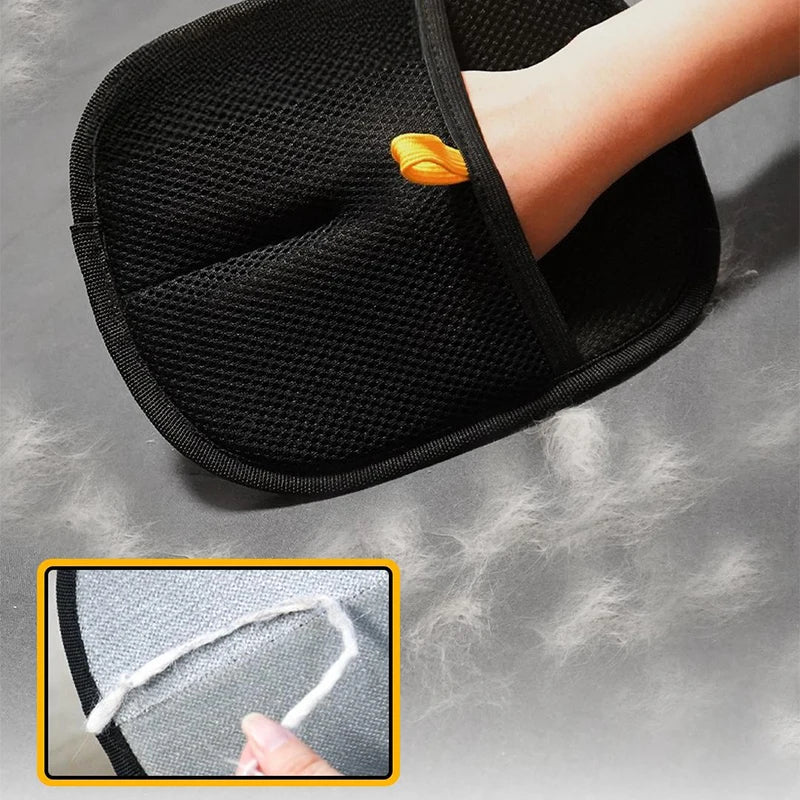 Pet Hair Removal Glove Double Sided Grooming Mitt for Dogs and Cats Furniture and Clothes