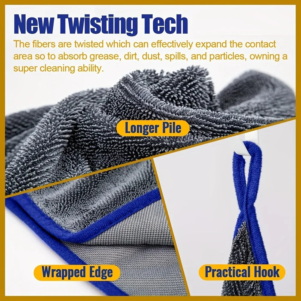 Extra Large Microfiber Car Drying Towel 24x35 Inch Ultra Absorbent Quick Dry Detailing Cloth