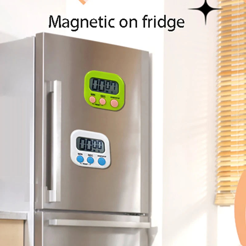 Digital Kitchen Timer 99 Minute Countdown with Magnetic Back Loud Alarm and Stand for Cooking