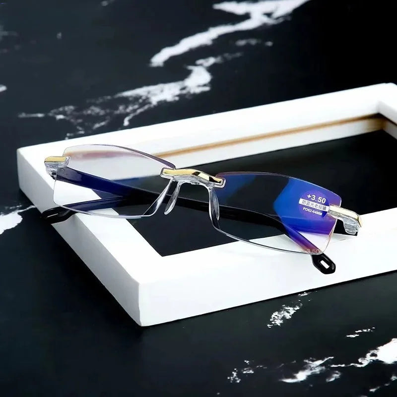 Blue Light Blocking Reading Glasses for Men and Women Retro Square Frame HD Lens Ultralight