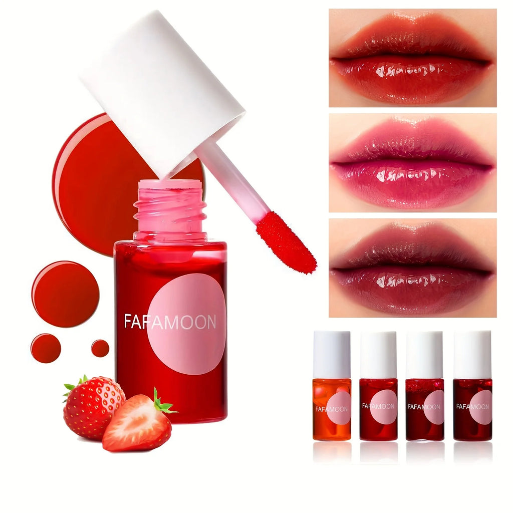 Fruity Lip Tint Waterproof Liquid Lipstick Set with High Pigment Long Lasting Non Stick Formula