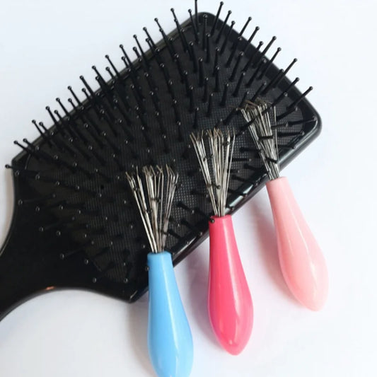 Hair Brush Cleaner Tool with Plastic Handle for Removing Embedded Hair and Lint from Combs