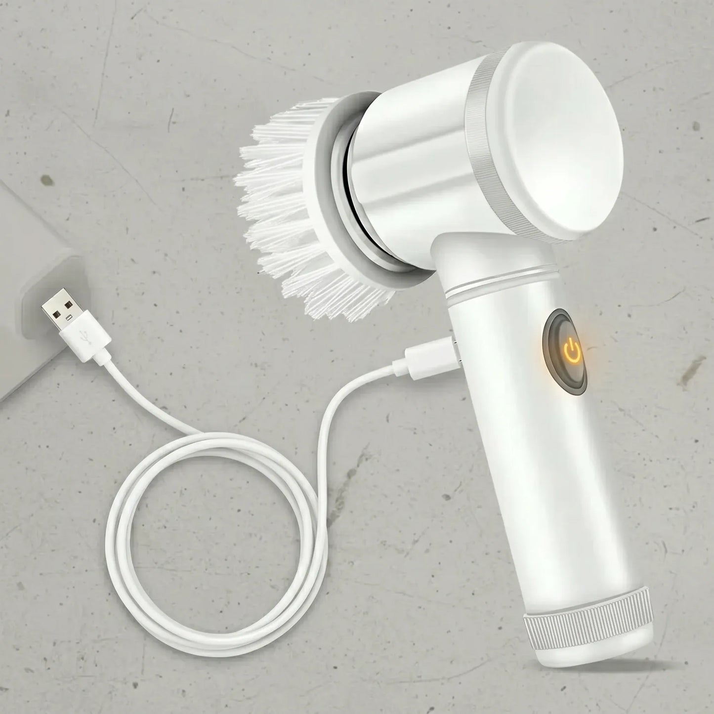 Cordless Electric Spin Scrubber with Rotating Brush Head for Bathroom Tiles Grout and Kitchen